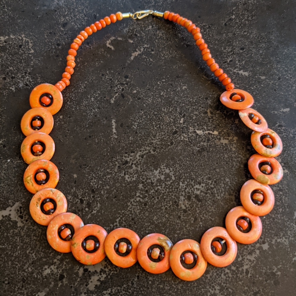 Peach necklace